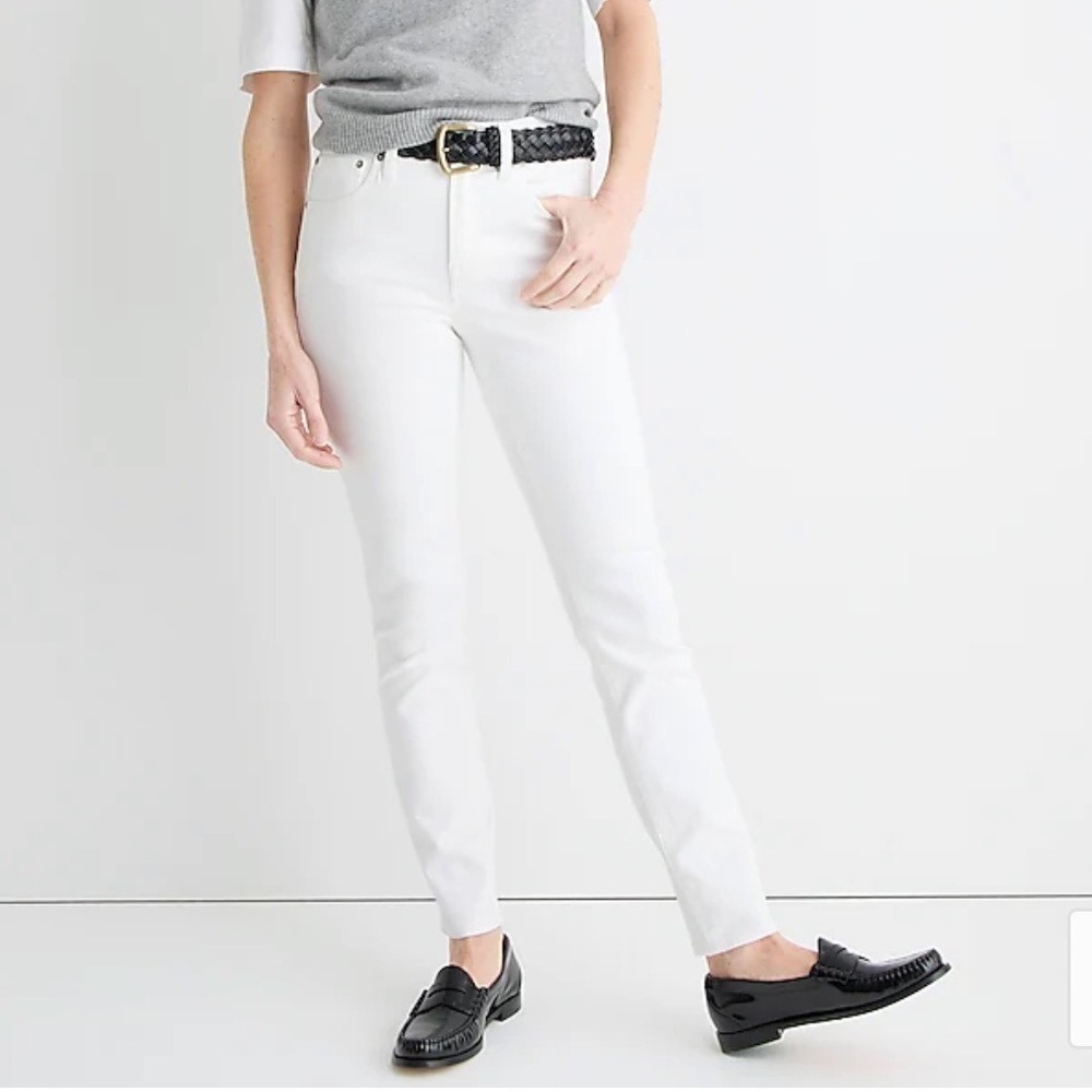 J. Crew 9" toothpick jeans BQ310 white wash BQ310 Size 25